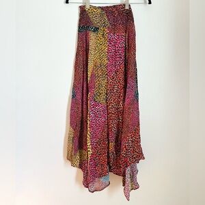 Blank London skirt maxi boho indie mixed patterns handkerchief size XS